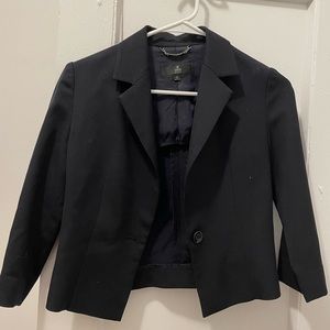 Cropped Yohji Yamamoto Ined blazer - navy size 7 (xs/s)